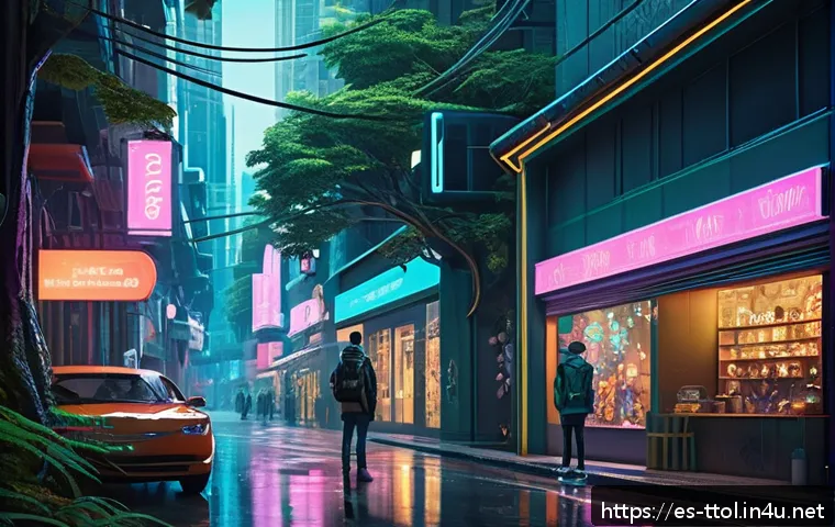 똘똘이와 다른 작품의 콜라보 사례 - A vibrant crossover scene featuring two distinct animated universes merging seamlessly: a futuristic...